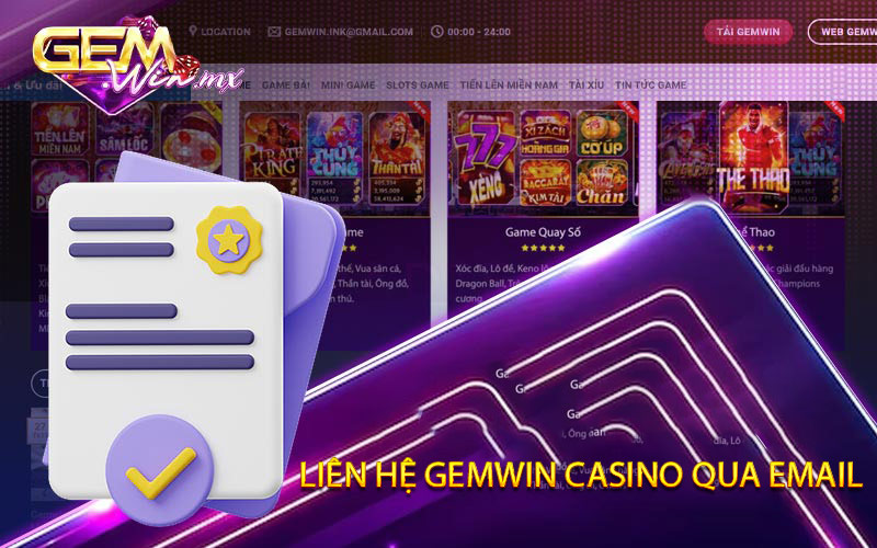 Liên Hệ Gemwin Casino Qua Email